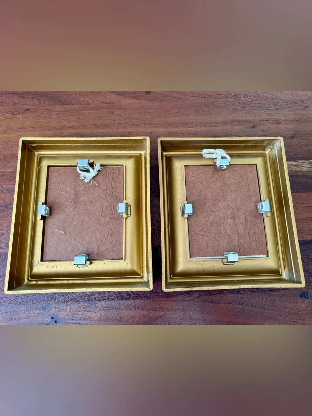 2 VTG Floral Still Life Wall Art 1970s Gold Framed  Baroque Syroco Style Plastic
